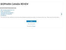 Tablet Screenshot of biopharmcanada.blogspot.com