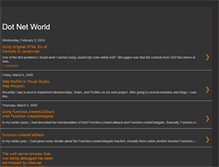 Tablet Screenshot of dot-net-world.blogspot.com