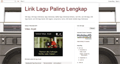 Desktop Screenshot of liriklagupalinglengkap.blogspot.com