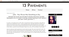 Desktop Screenshot of 13pavements.blogspot.com