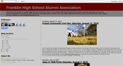 Desktop Screenshot of franklinhighschoolalumni.blogspot.com