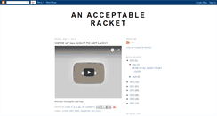 Desktop Screenshot of anacceptableracket.blogspot.com
