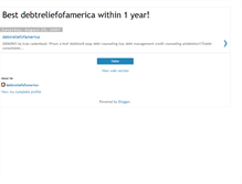 Tablet Screenshot of debtreliefofamerica-best.blogspot.com