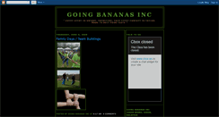 Desktop Screenshot of goingbananasinc.blogspot.com