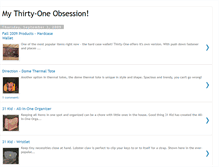 Tablet Screenshot of mythirtyoneobsession.blogspot.com