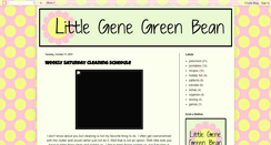 Desktop Screenshot of littlegenegreenbean.blogspot.com