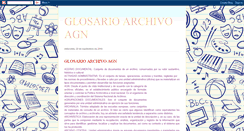 Desktop Screenshot of glosarioarchivoagn.blogspot.com