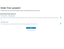 Tablet Screenshot of order-free-samples.blogspot.com