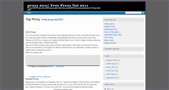 Desktop Screenshot of freeproxy2011.blogspot.com