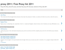 Tablet Screenshot of freeproxy2011.blogspot.com