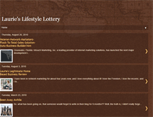 Tablet Screenshot of laurieslifestylelottery.blogspot.com