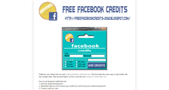 Desktop Screenshot of freefacebookcredits-2012.blogspot.com