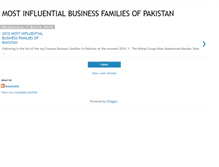 Tablet Screenshot of businessfamiliesofpakistan.blogspot.com
