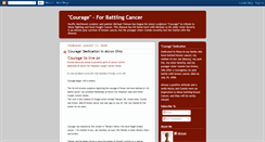 Desktop Screenshot of courageforcancer.blogspot.com
