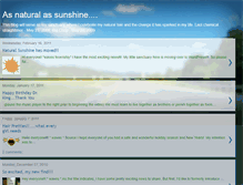 Tablet Screenshot of naturalsunshine.blogspot.com
