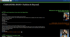 Desktop Screenshot of cassandrarojostyle.blogspot.com