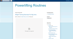 Desktop Screenshot of mypowerliftingroutines.blogspot.com