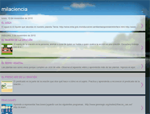 Tablet Screenshot of milaciencia.blogspot.com