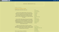 Desktop Screenshot of missmedieval.blogspot.com