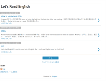 Tablet Screenshot of letsreadenglish.blogspot.com