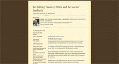 Desktop Screenshot of petsittersbiz.blogspot.com