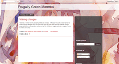 Desktop Screenshot of frugallygreenmomma.blogspot.com