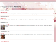 Tablet Screenshot of frugallygreenmomma.blogspot.com