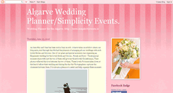 Desktop Screenshot of algarveweddingplannersimplicityevents.blogspot.com