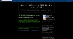 Desktop Screenshot of enjoyfootballbetterthanabillionaire.blogspot.com