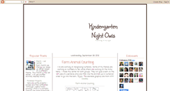 Desktop Screenshot of kindergartennightowls.blogspot.com