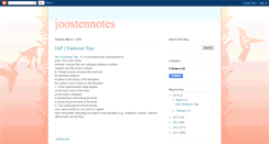 Desktop Screenshot of joostennotes.blogspot.com