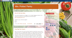 Desktop Screenshot of mrspicklespantry.blogspot.com