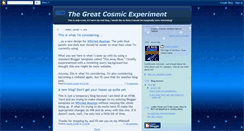 Desktop Screenshot of greatcosmicexperiment.blogspot.com