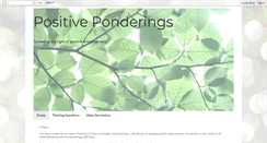 Desktop Screenshot of positiveponderings.blogspot.com