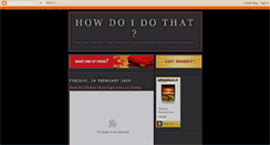 Desktop Screenshot of how-do-i-do-that.blogspot.com