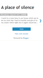 Mobile Screenshot of aplaceofsilence.blogspot.com
