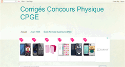 Desktop Screenshot of corriges-concours-physique-cpge.blogspot.com