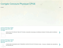 Tablet Screenshot of corriges-concours-physique-cpge.blogspot.com