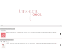 Tablet Screenshot of imogenchloe.blogspot.com