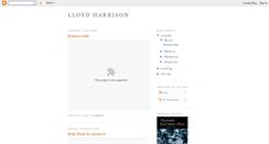 Desktop Screenshot of lloydharrison.blogspot.com