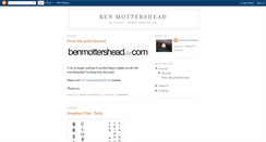 Desktop Screenshot of benmottershead.blogspot.com