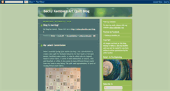 Desktop Screenshot of beckykemblesartquiltblog.blogspot.com