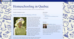 Desktop Screenshot of homeschoolquebec.blogspot.com