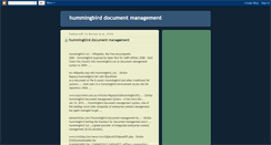 Desktop Screenshot of hummingbird-document-management.blogspot.com