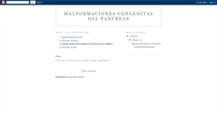 Desktop Screenshot of malformacionescongenitasdelpancrea.blogspot.com