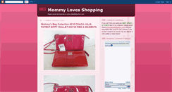 Desktop Screenshot of mommylovesshopping.blogspot.com