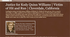 Desktop Screenshot of justiceforkodywilliams.blogspot.com