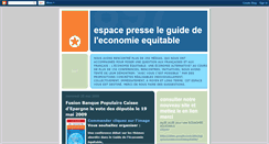 Desktop Screenshot of espacepresseguideeconomieequitable.blogspot.com