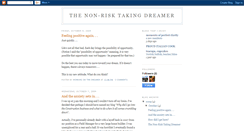 Desktop Screenshot of nonrisktakingdreamer.blogspot.com