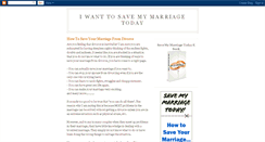 Desktop Screenshot of iwanttosavemymarriagetoday.blogspot.com